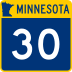 Trunk Highway 30 marker