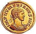 Een late aureus, van keizer Numerianus (283-284)