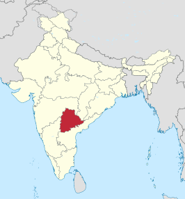 Kaart van Telangana