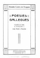 Poesies gallègues. Tradución de Joan Martí y Trenchs. 1917.