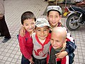 Young boys at the market