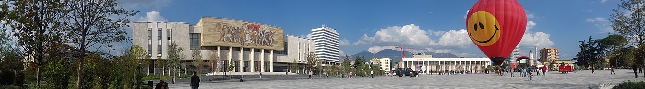 Skanderbeg Square under the Smile Albania tourism marketing campaign