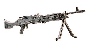 Pěchotní M240B s dvojnožkou