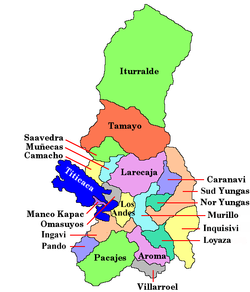 Provinces o the La Paz Depairtment