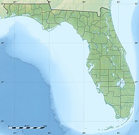 Map showing the location of Taman Nasional Everglades