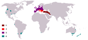 Aire de répartition du Daim européen