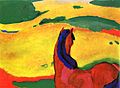 Pferd in der Landschaft von Franz Marc, 1910