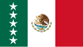 (4:7) Bandera de honor para el presidente de México en la Armada de México.