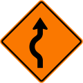 Diverted traffic, first to left