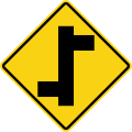 Offset road junction, left and right