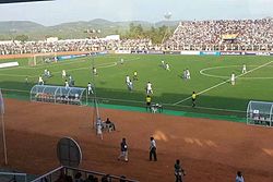 The stadium before a game.