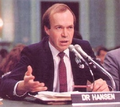 Image 17James Hansen during his 1988 testimony to Congress, which alerted the public to the dangers of global warming (from History of climate change science)