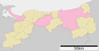 田内城の位置（鳥取県内）