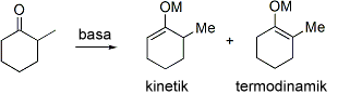 Kinetic and thermodynamic enolates