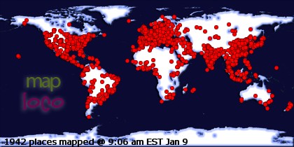 Locations of Site Visitors