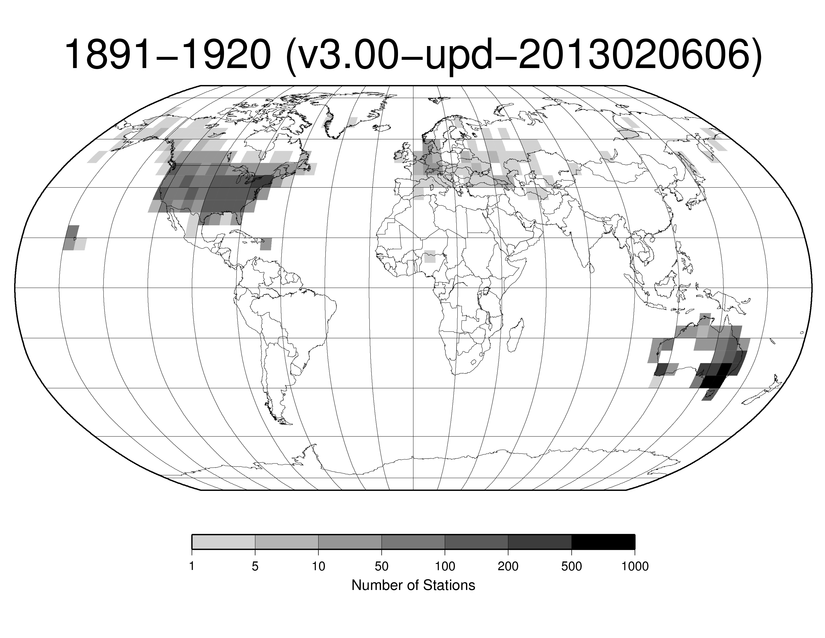 Station Counts 1891-1920: Precipitation