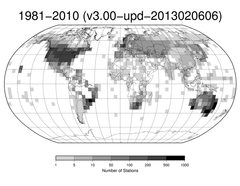 Station Counts 1981-2010: Precipitation