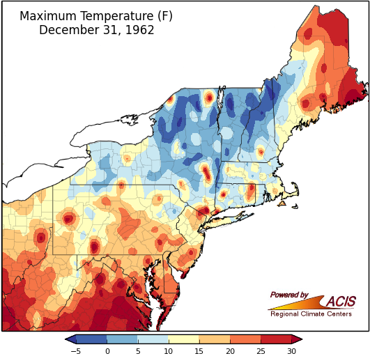 1962 NYE Temperatures