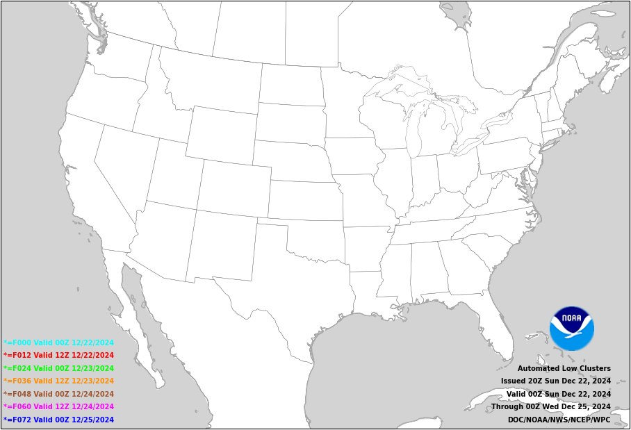 Latest Automated Forecast Low Clusters