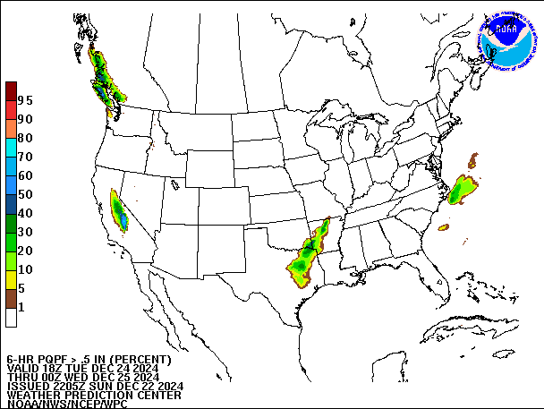 6-Hour PQPF valid 00Z December 25, 2024