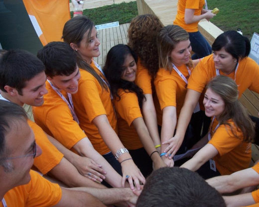 Group of students who worked on the Living Light House