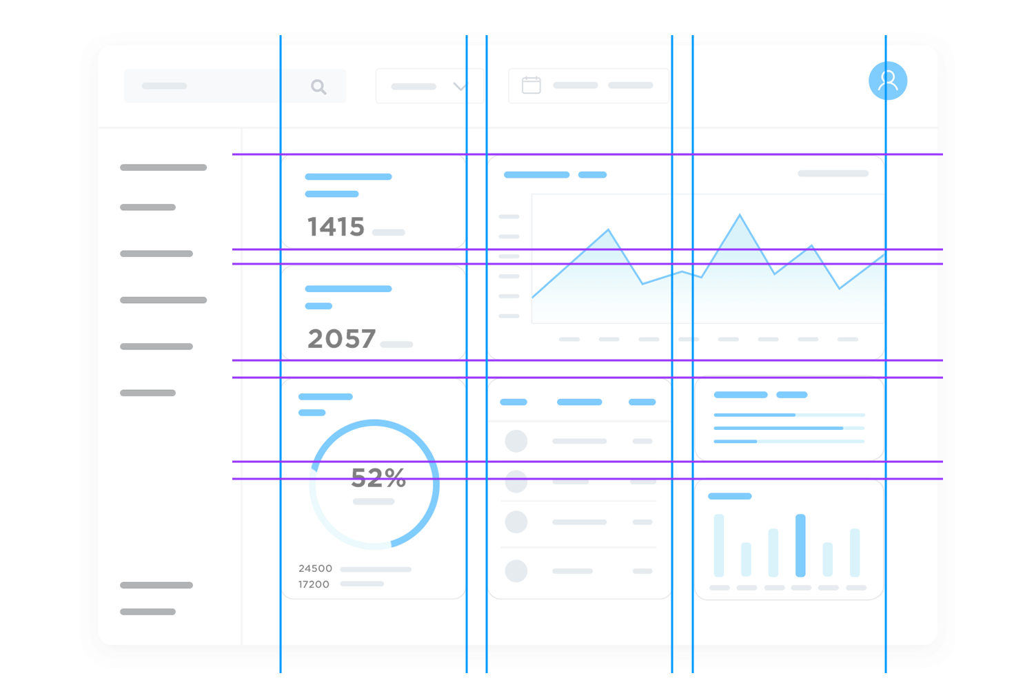 dashboard layout grid