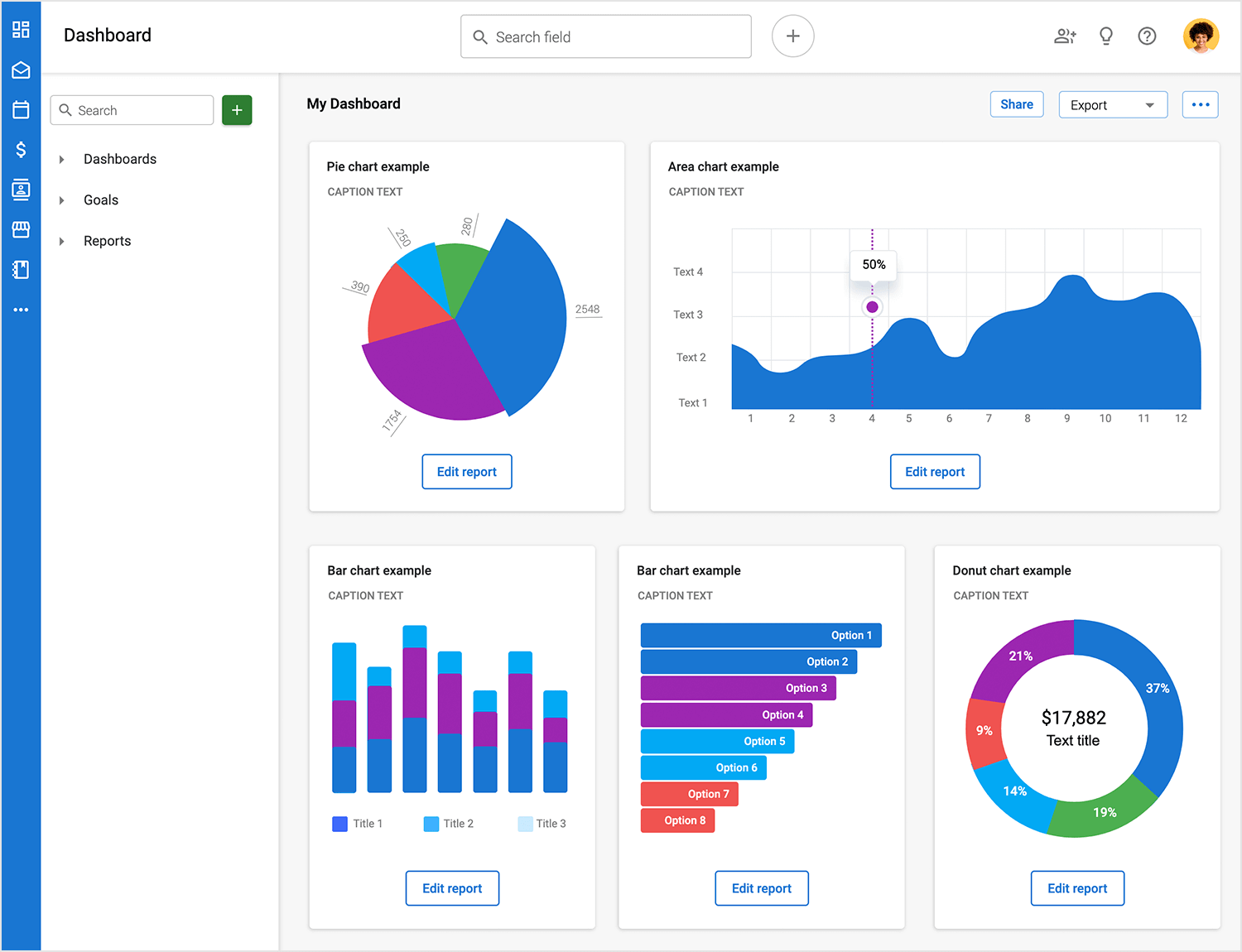 dashboard examples mui template