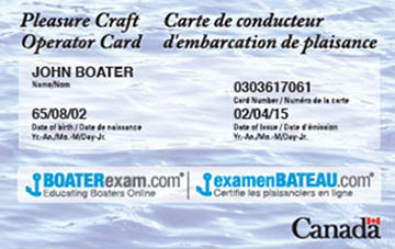 Canada Pleasure Craft Operator Card