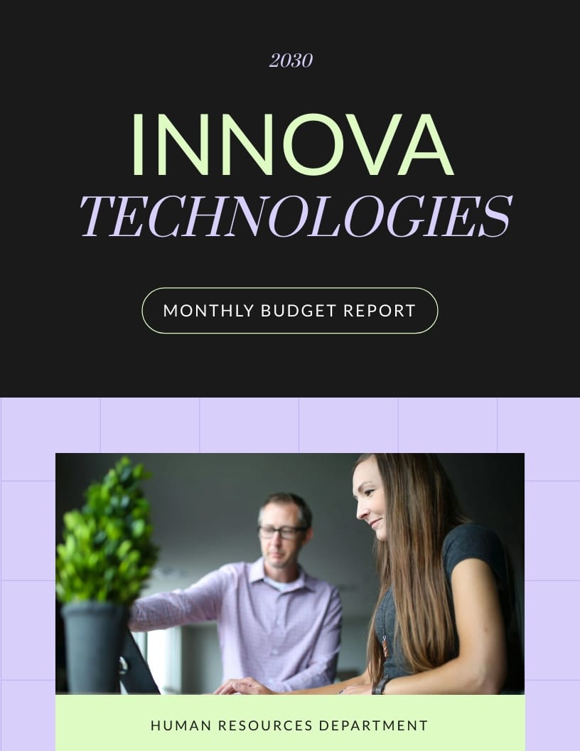 HR Team Monthly Budget Report Template