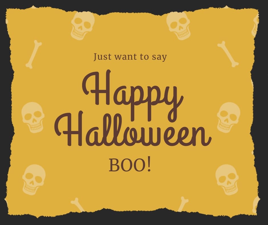 Happy Halloween Boo Facebook Post Template