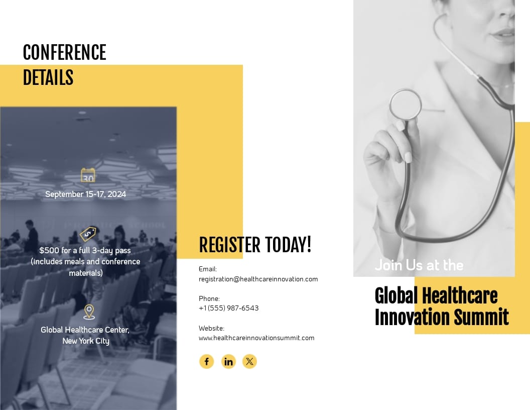 Healthcare Conference Brochure Template