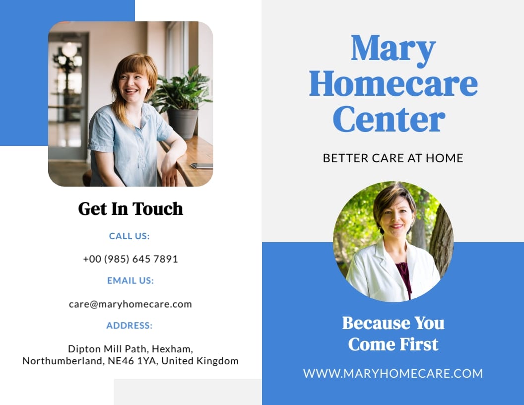 Homecare Bifold Brochure Template