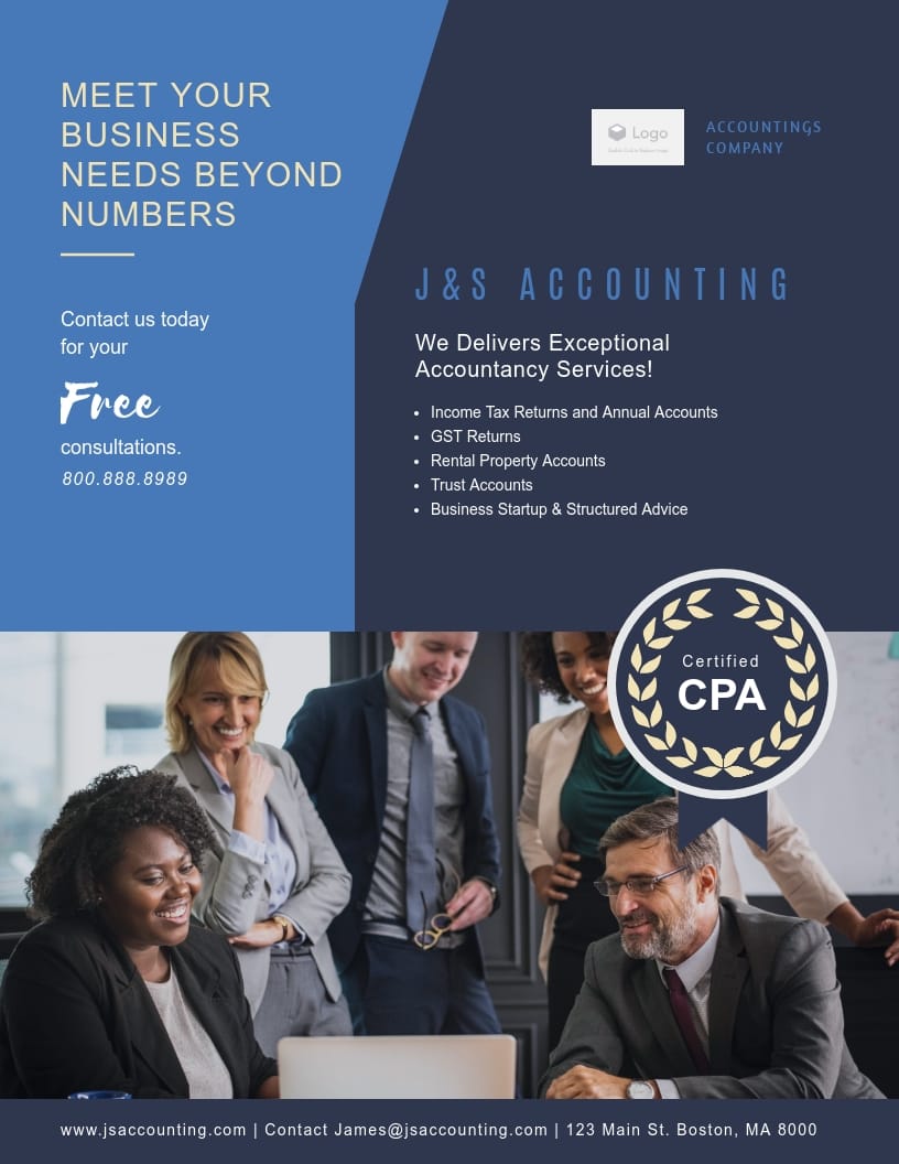 J and S Accounting - Flyer Template