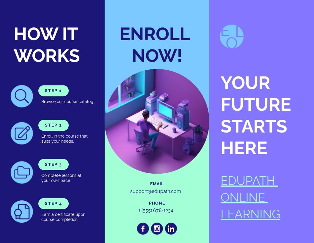 Online Learning Program Brochure Template