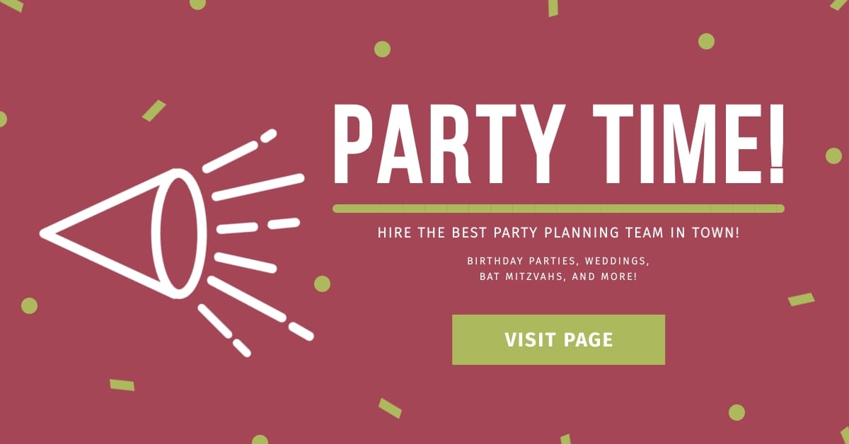 Party Time Facebook Ad Template