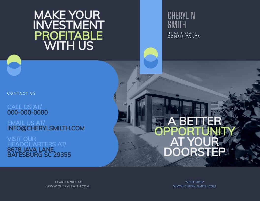 Real Estate Bifold Brochure Template