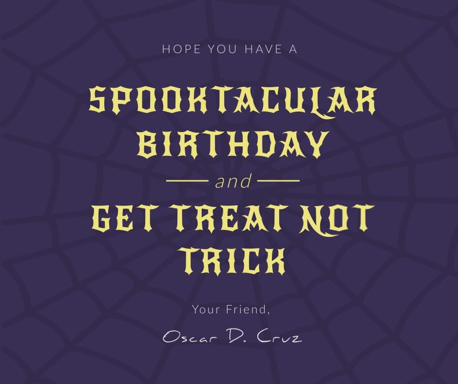 Spooktacular Birthday Facebook Post Template