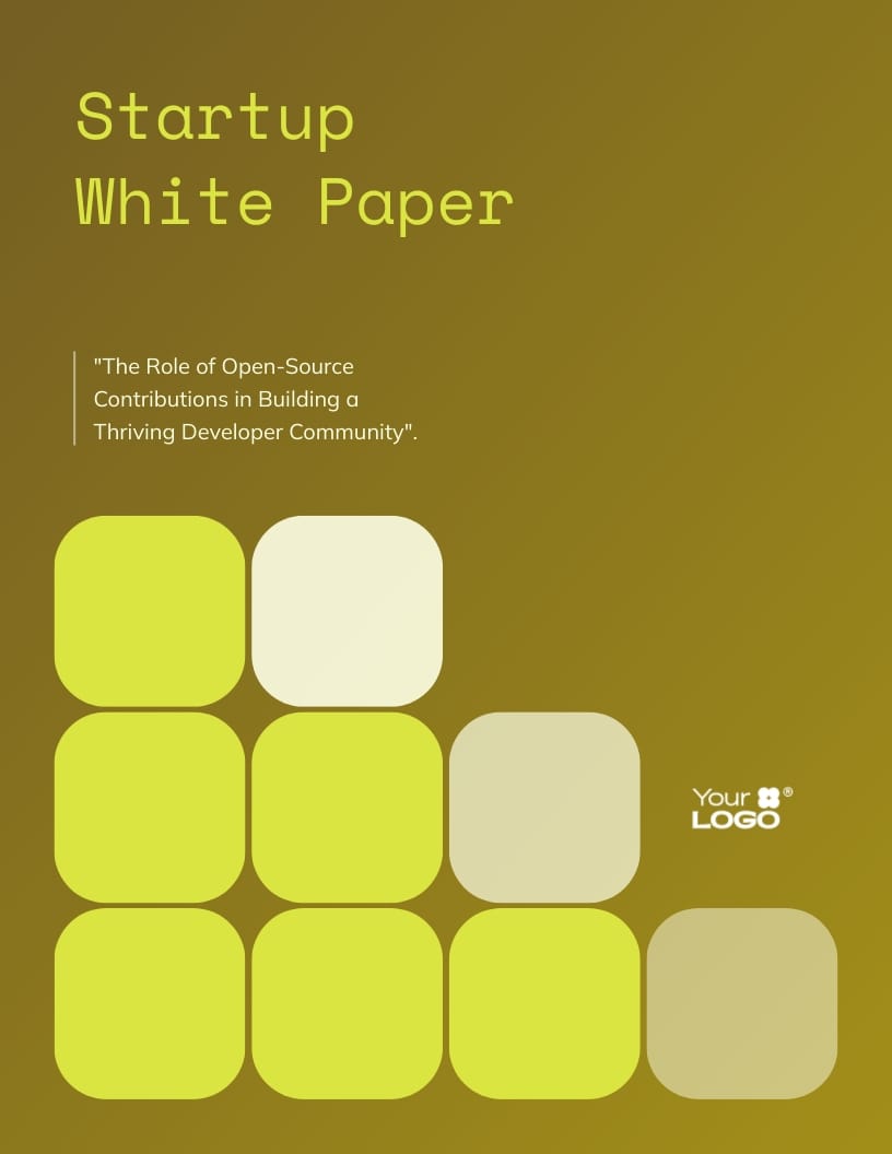 Tech Startup White Paper Şablon