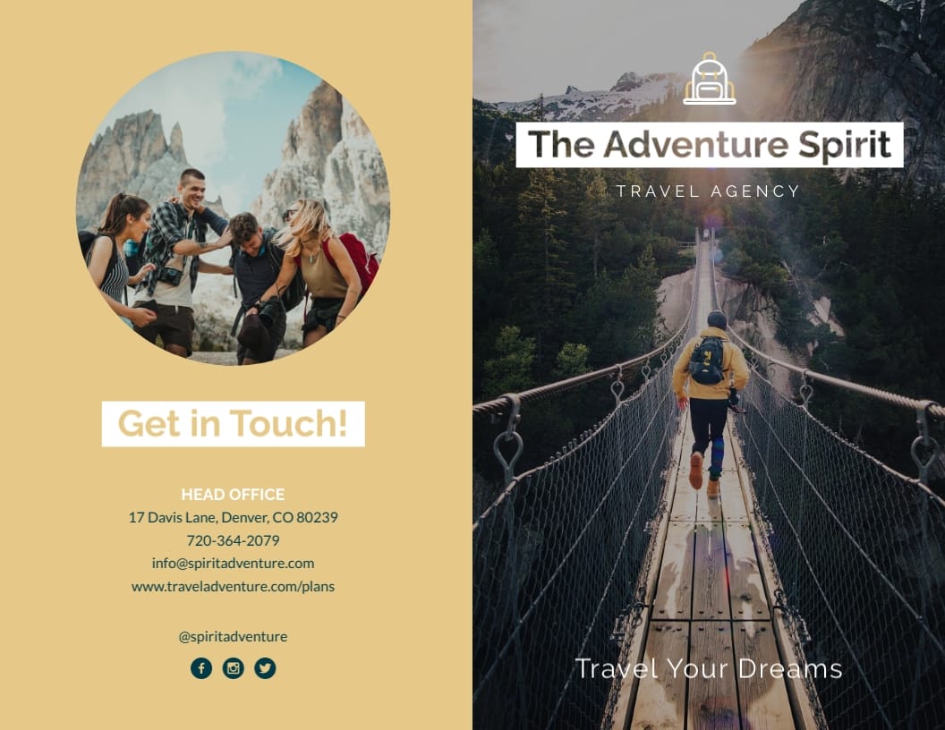 Travel Bifold Brochure Template