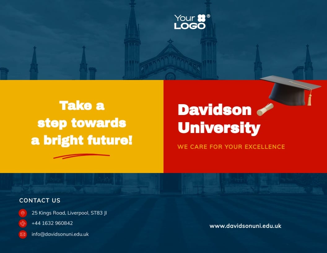 University Bifold Brochure Template