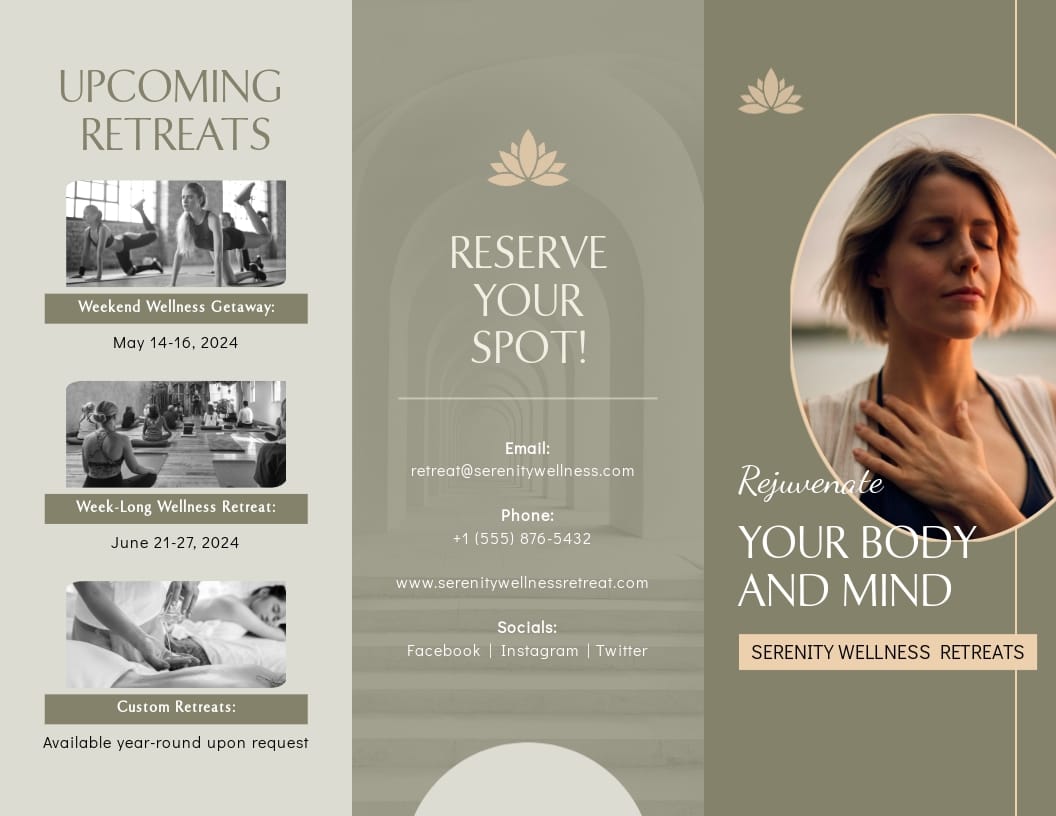 Wellness Retreat Brochure Template