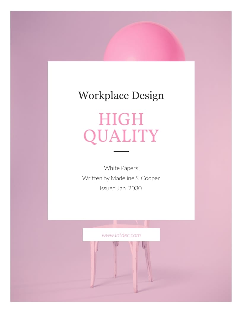 Workplace Design White Paper Şablon