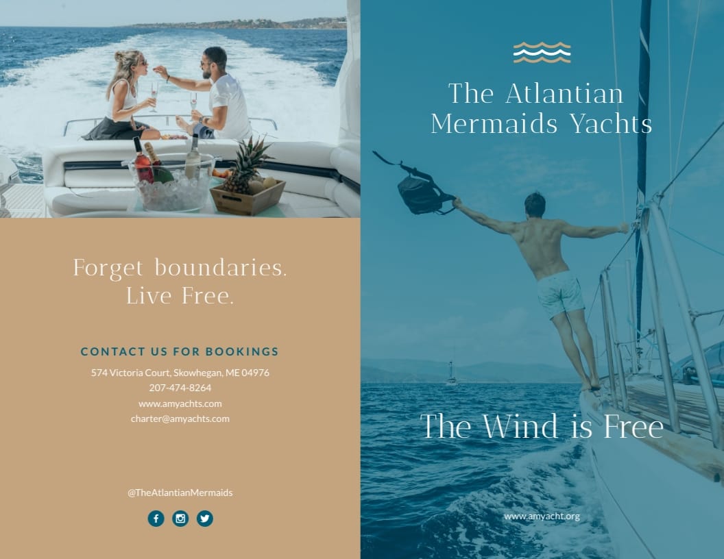 Yachting Bifold Brochure Template