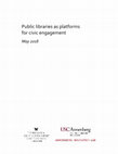 Research paper thumbnail of Public libraries as platforms for civic engagement