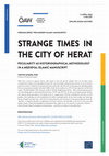 Research paper thumbnail of Online Lecture: Dr. Tanvir Ahmed (IFI, OAW): “Strange Times in the City of Herat Peculiarity as Historiographical Methodology in a Medieval Islamic Manuscript”