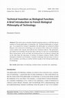 Research paper thumbnail of Technical Invention as Biological Function: A Brief Introduction to French Biological Philosophy of Technology