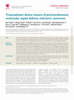 Research paper thumbnail of Transcatheter device closure of perimembranous ventricular septal defects: mid-term outcomes