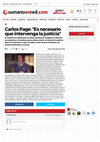 Research paper thumbnail of Carlos Page: "Es necesario que intervenga la justicia"