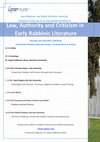 Research paper thumbnail of Workshop on Law, Authority and Criticism