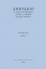 Research paper thumbnail of Annuario della Scuola Archeologica di Atene e delle Missioni Italiane in Oriente, vol. 100.2, 2022.